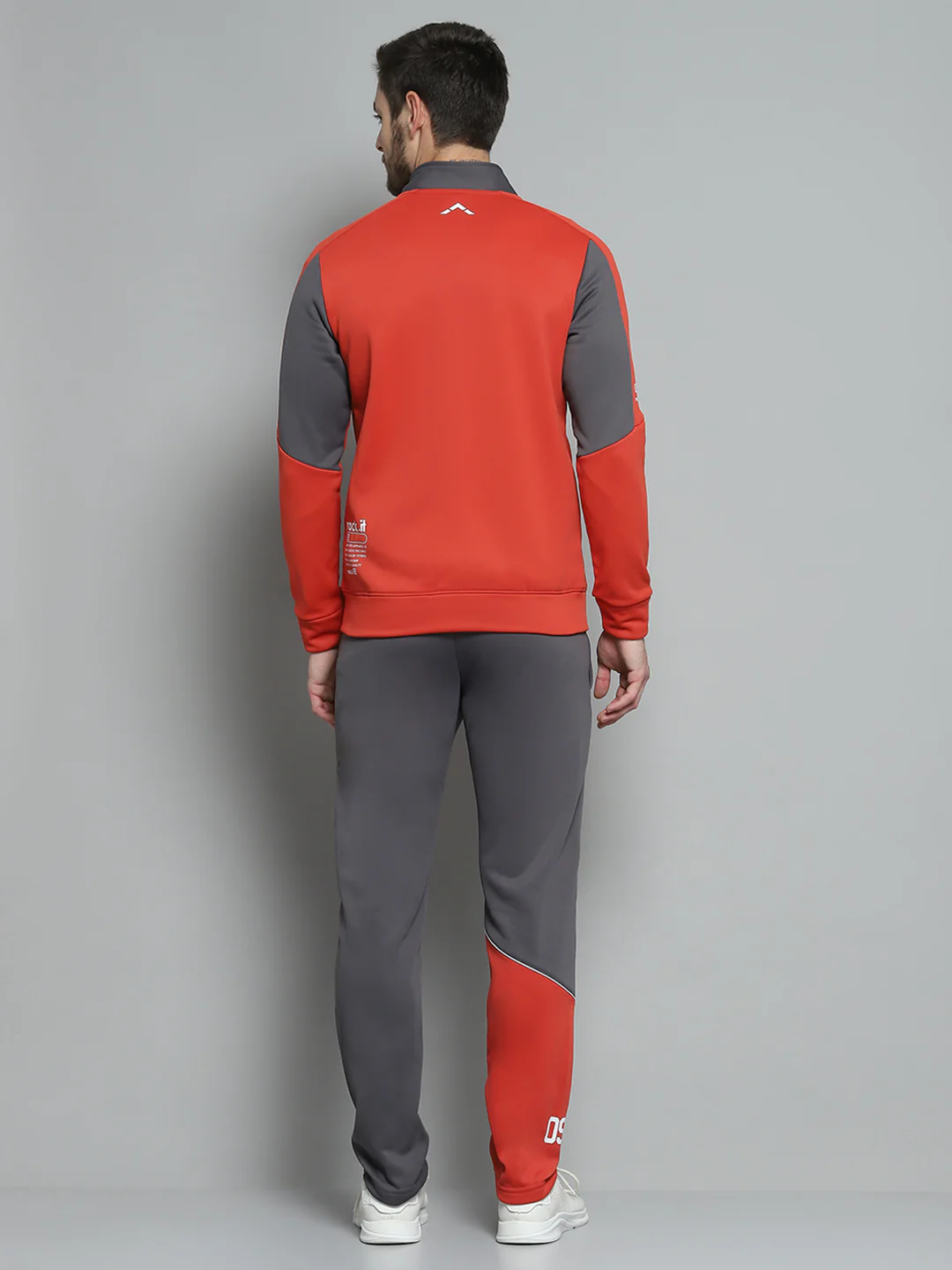 Rock.it Men Red Printed Mock Neck Full Sleeve Winter Tracksuit - Image 5