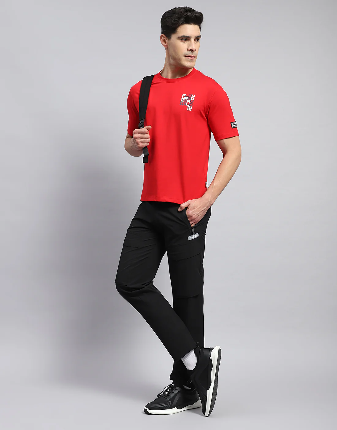 Rock.it Men Red Printed Round Neck Half Sleeve T-Shirt - Image 3