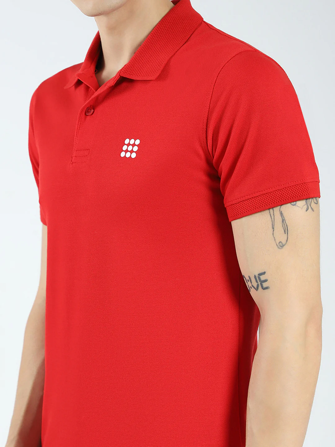 Rock.it Men Red Solid Collar Half Sleeve T-Shirt - Image 7