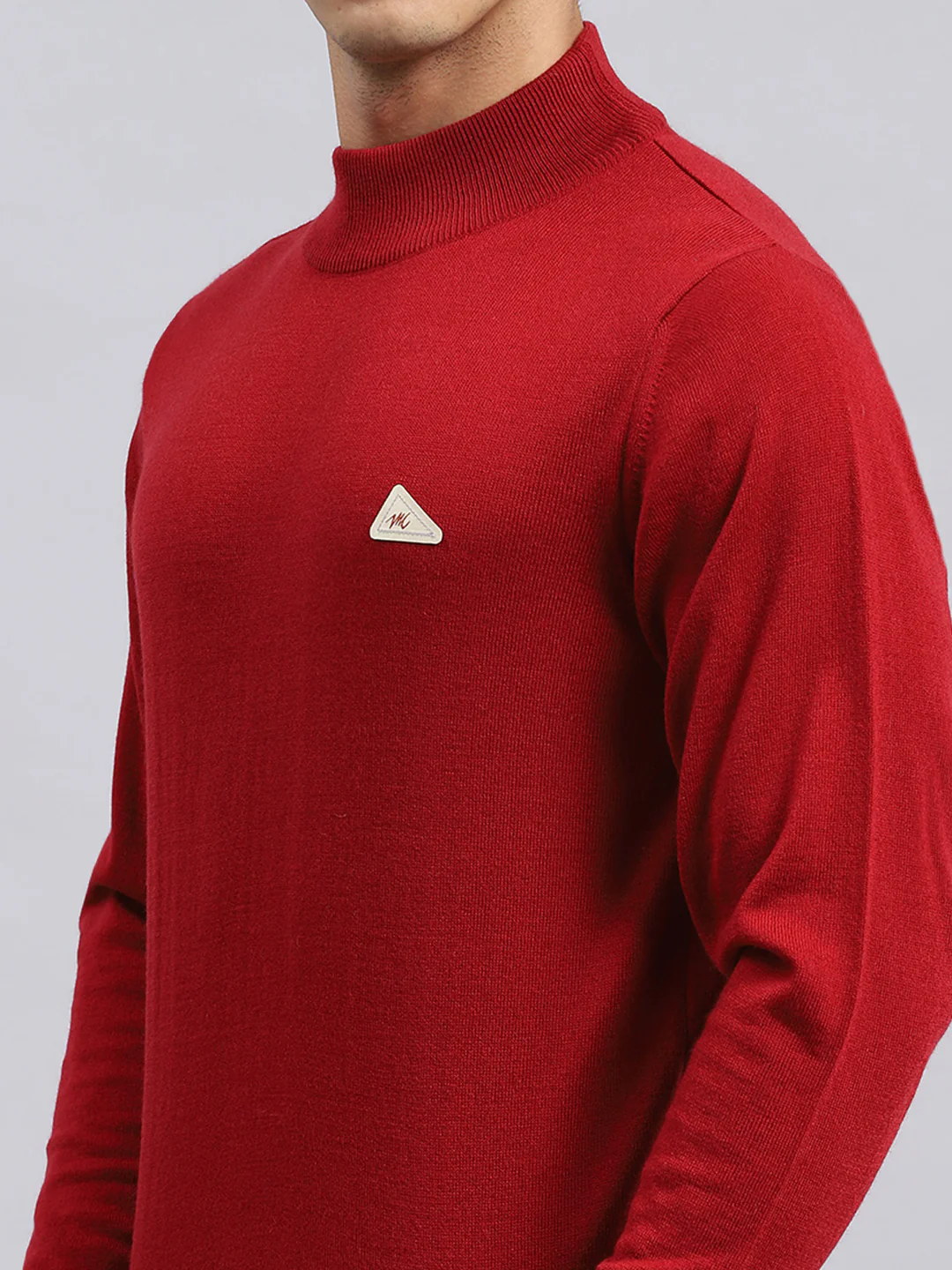 Men Red Solid Pullover - Image 6