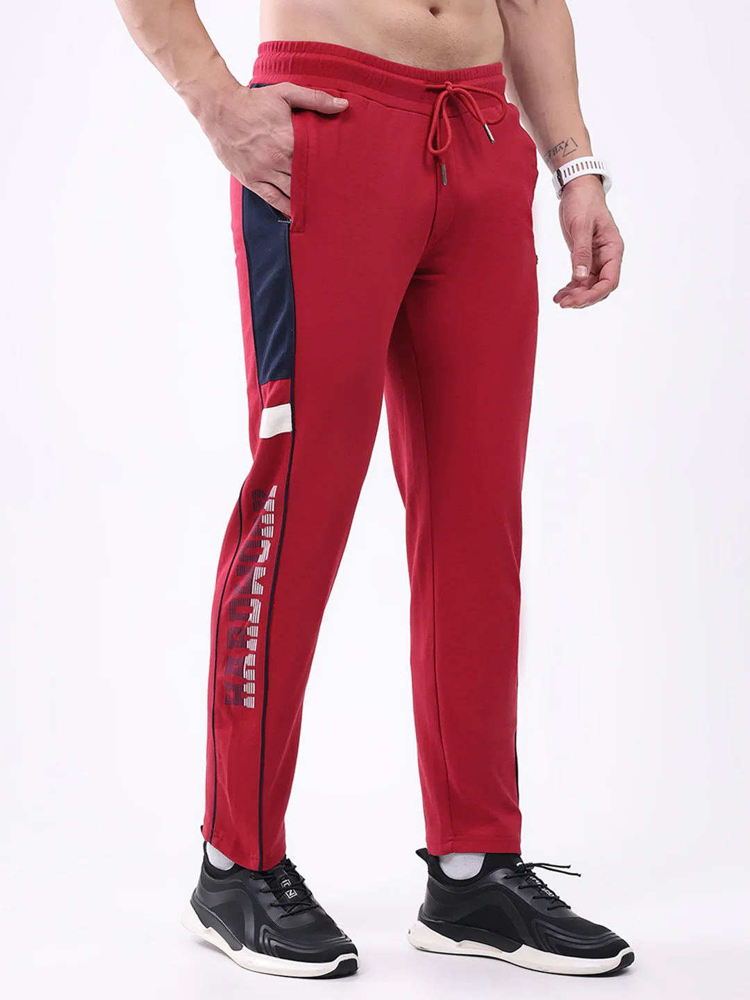 Men Red Solid Regular Fit Winter Lower - Image 4
