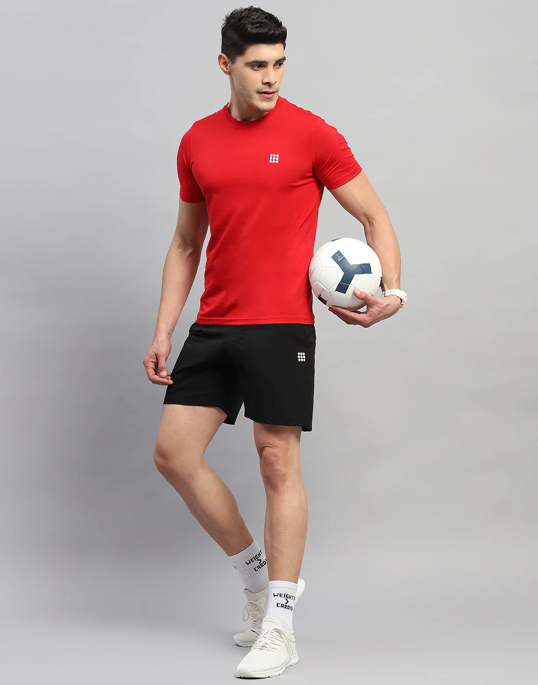 Rock.it Men Red Solid Round Neck Half Sleeve T-Shirt - Image 2