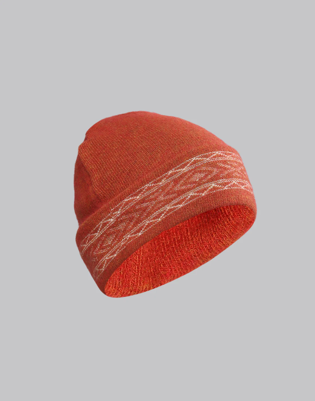 Men Rust Printed Angoora Cap - Image 5
