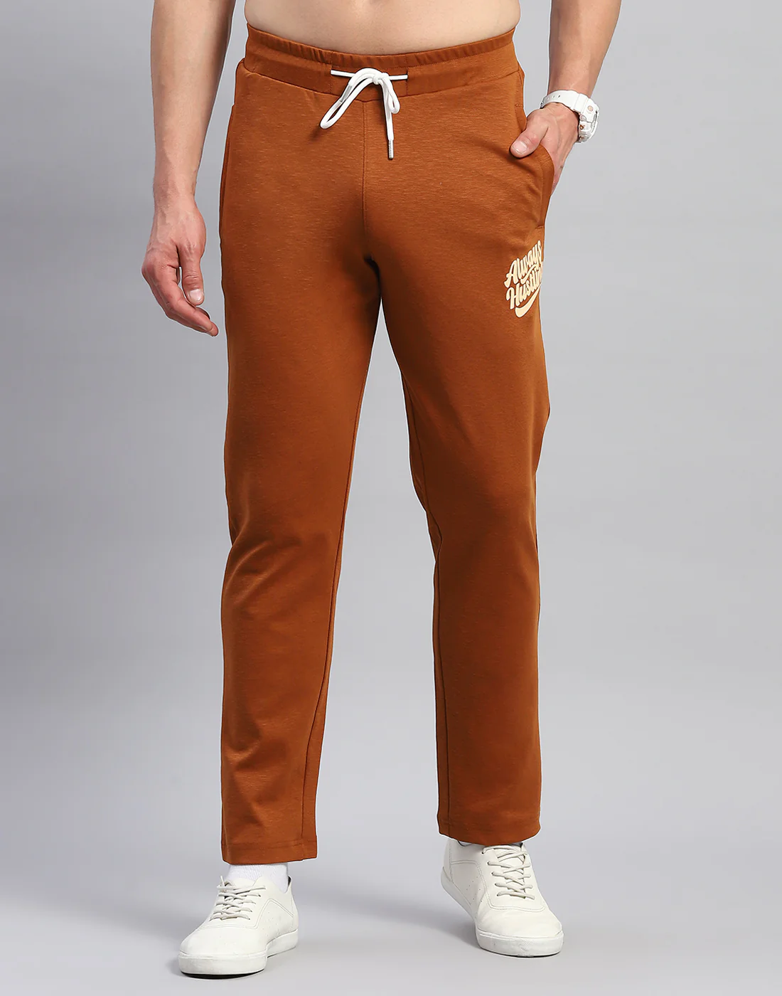 Rock.it Men Rust Solid Round Neck Half Sleeve Lower Set - Image 7
