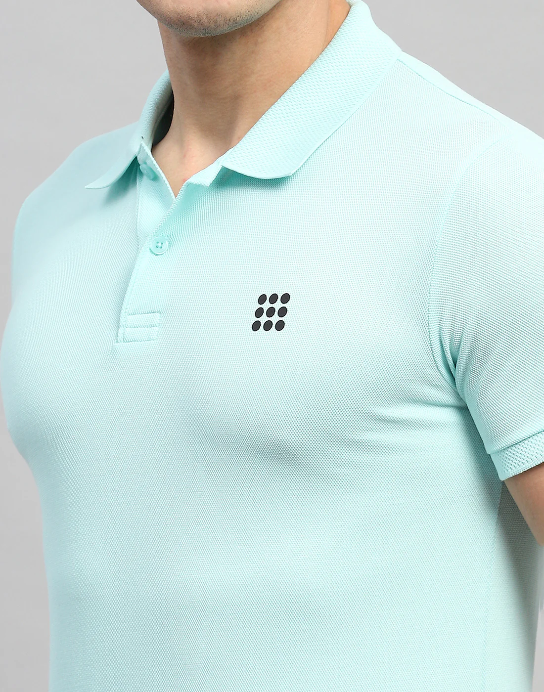 Rock.it Men Sea Blue Solid Polo Collar Half Sleeve T-Shirt - Image 7