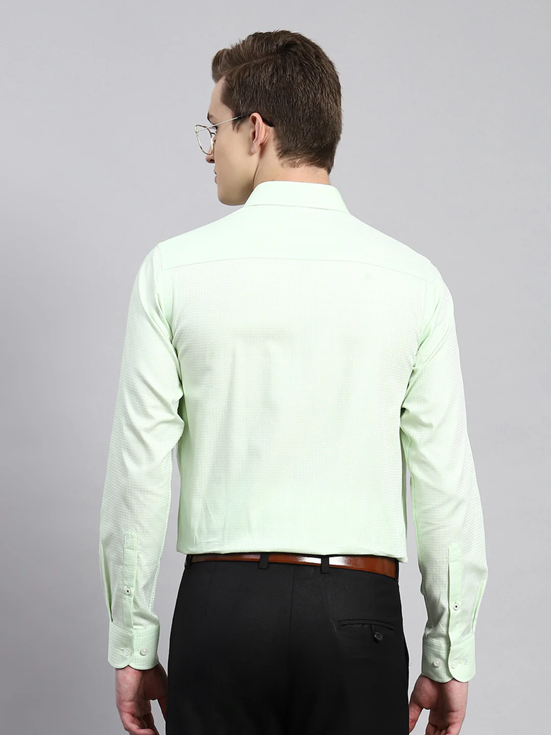 Men Sea Green Printed Shirt - Image 5
