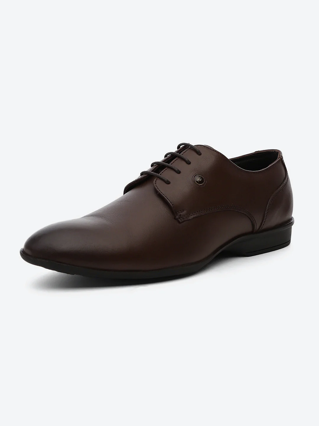 Men Tan Lace Up Genuine Leather Formal Derbys - Image 3