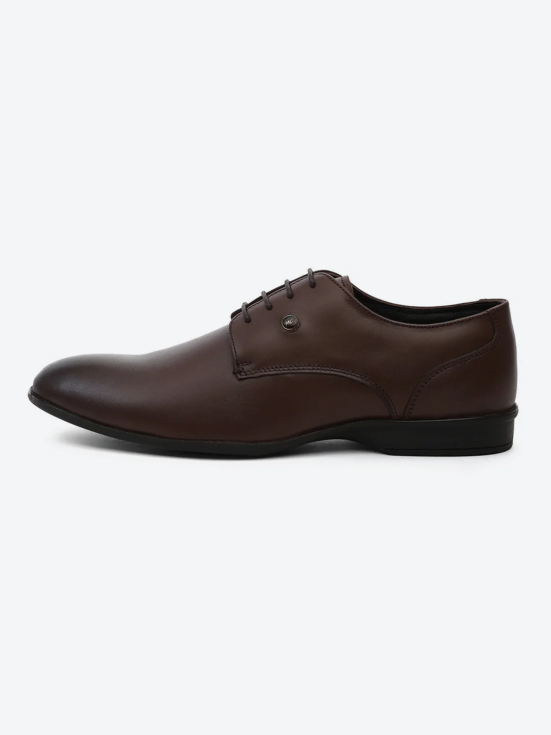 Men Tan Lace Up Genuine Leather Formal Derbys - Image 4