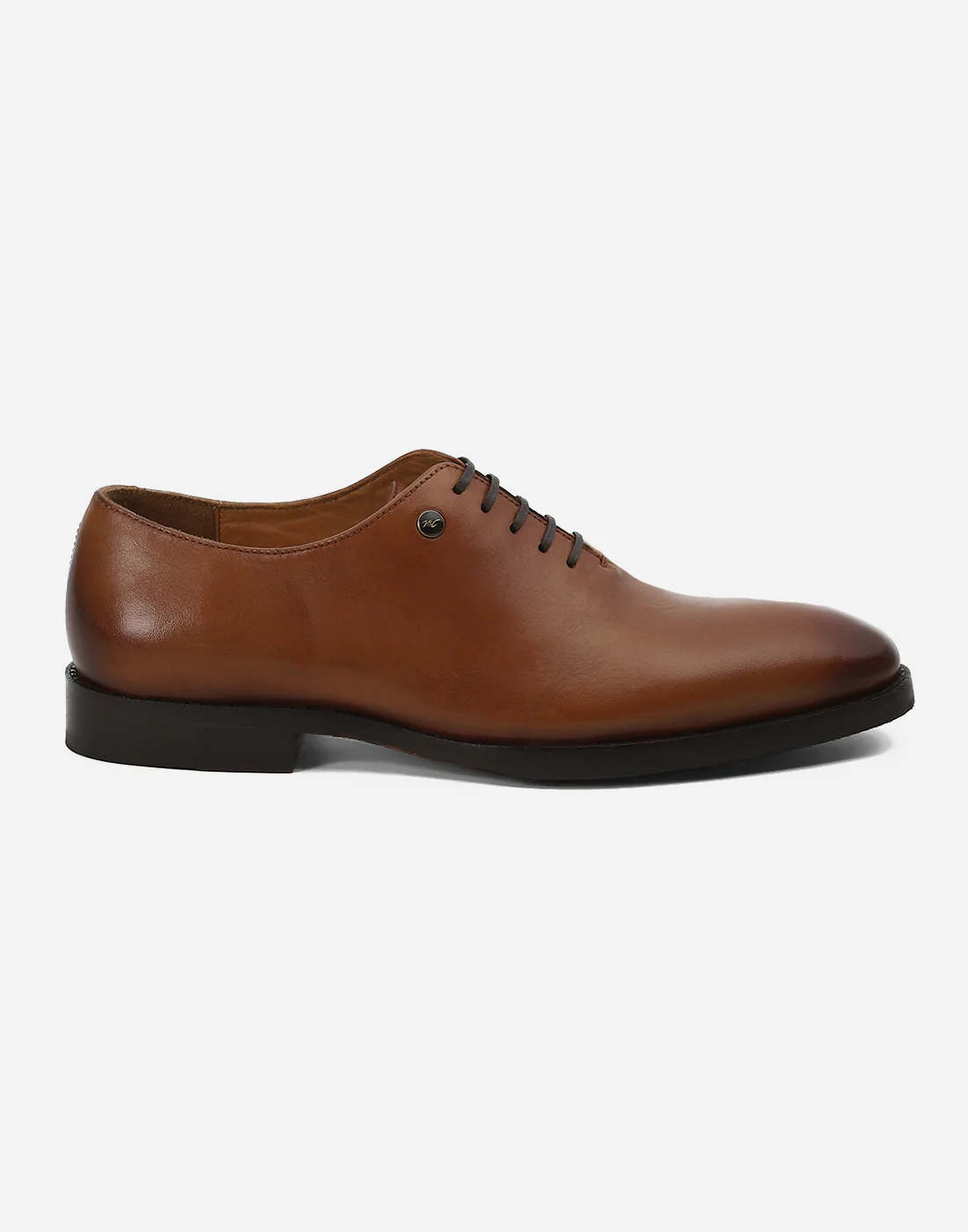 Men Tan Lace Up Genuine Leather Formal Oxfords - Image 5