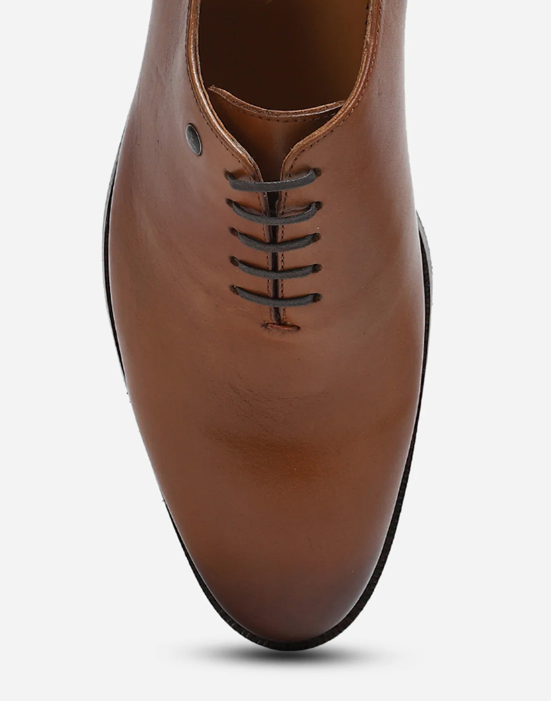 Men Tan Lace Up Genuine Leather Formal Oxfords - Image 7