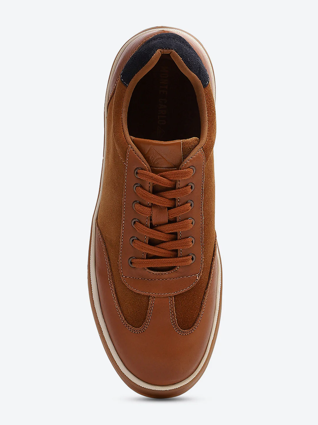 Men Tan Lace Up Genuine Leather Sneaker - Image 7