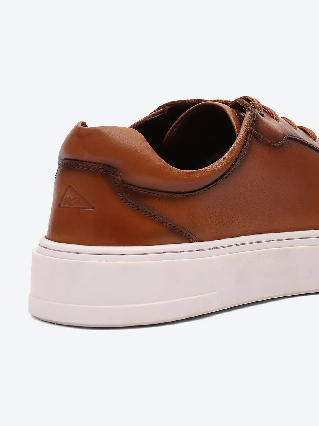Men Tan Lace Up Genuine Leather Sneaker - Image 11