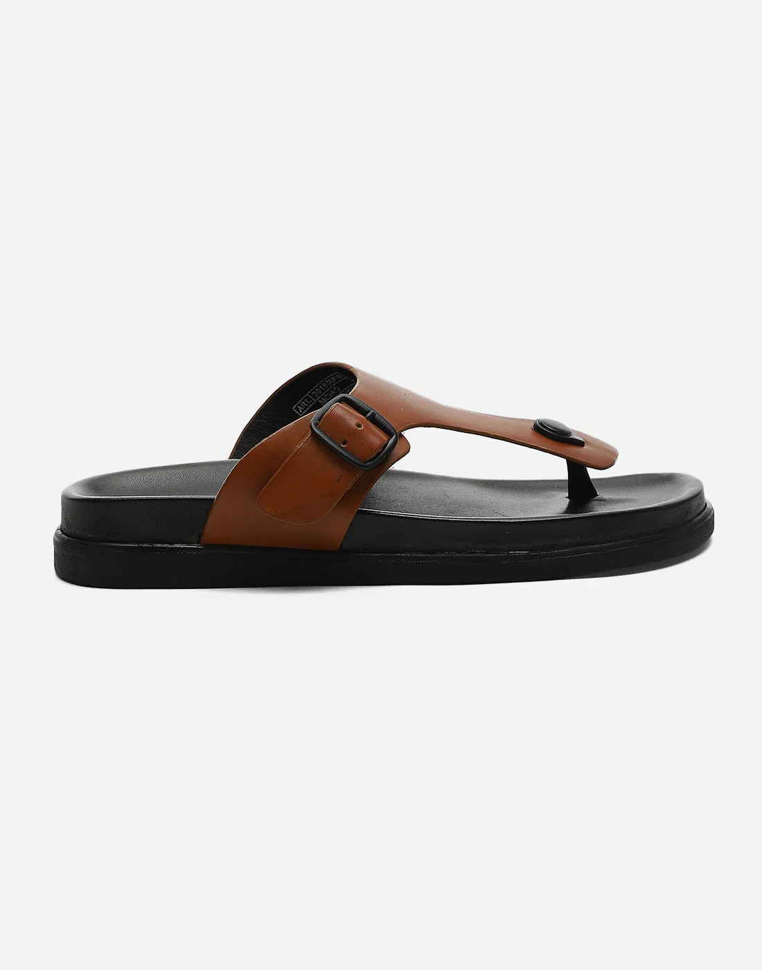 Men Tan Leather Comfort Casual Slippers - Image 6