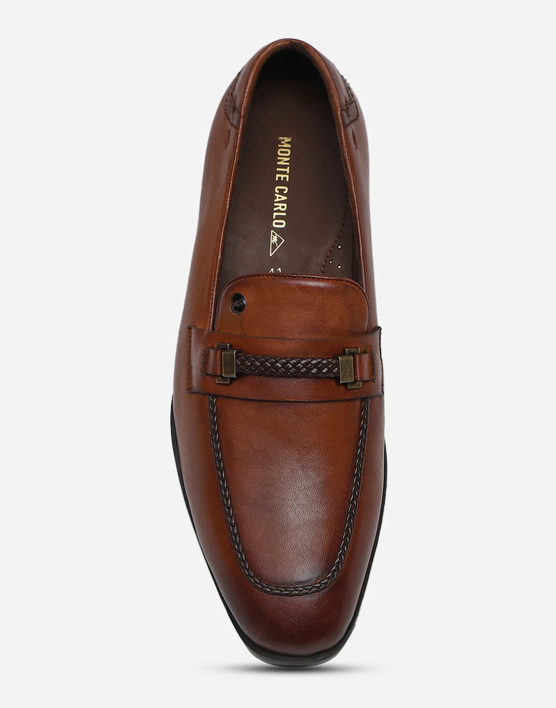 Men Tan Slip on Genuine Leather Loafers - Image 5