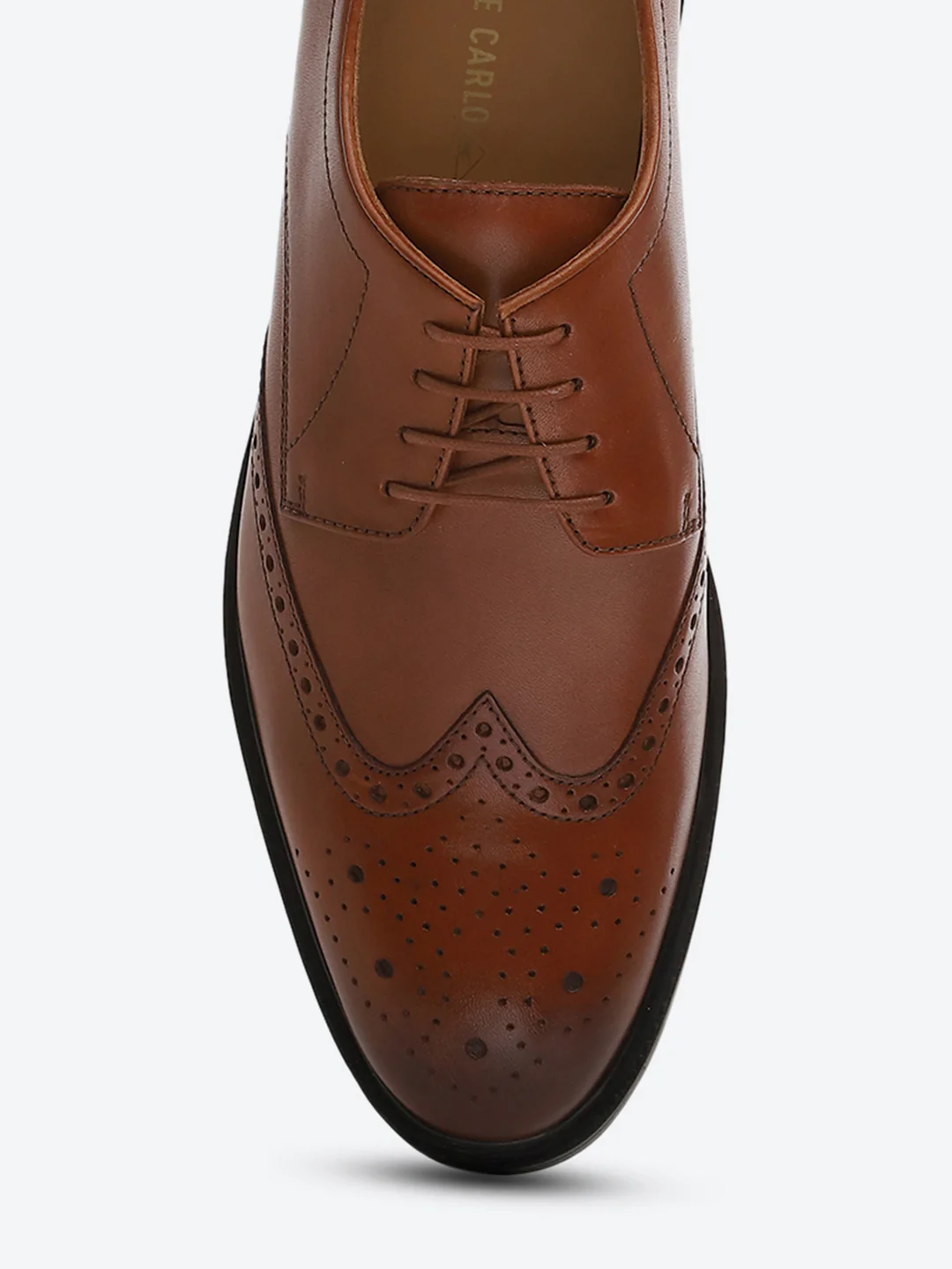 Monte Carlo Tan Formal Brogue Lace Up Shoes for Men - Image 8