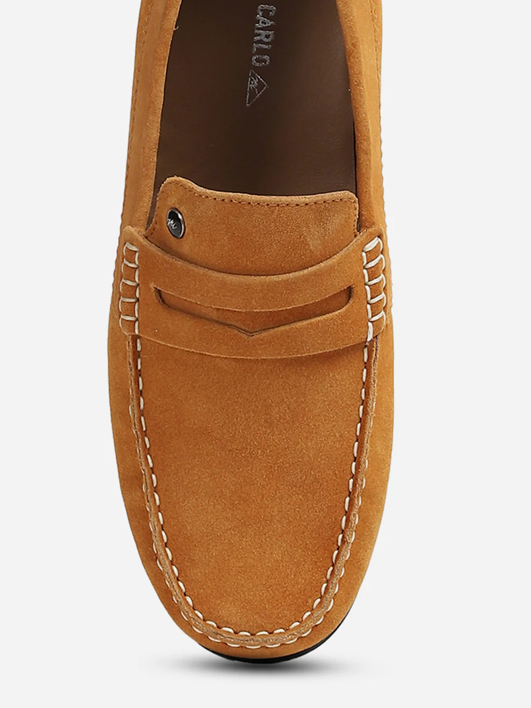 Men Tan Slip-On Genuine Leather Loafer - Image 10