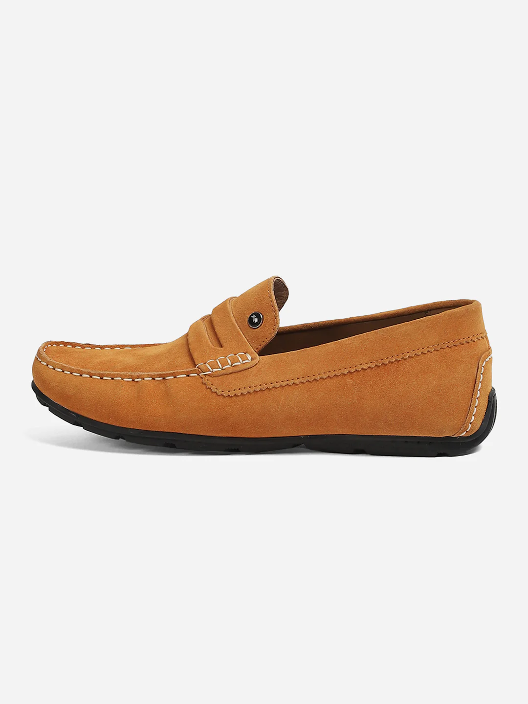 Men Tan Slip-On Genuine Leather Loafer - Image 6