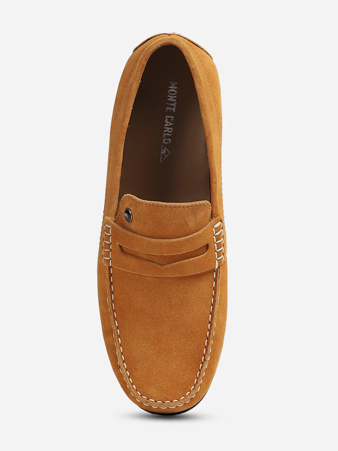 Men Tan Slip-On Genuine Leather Loafer - Image 8