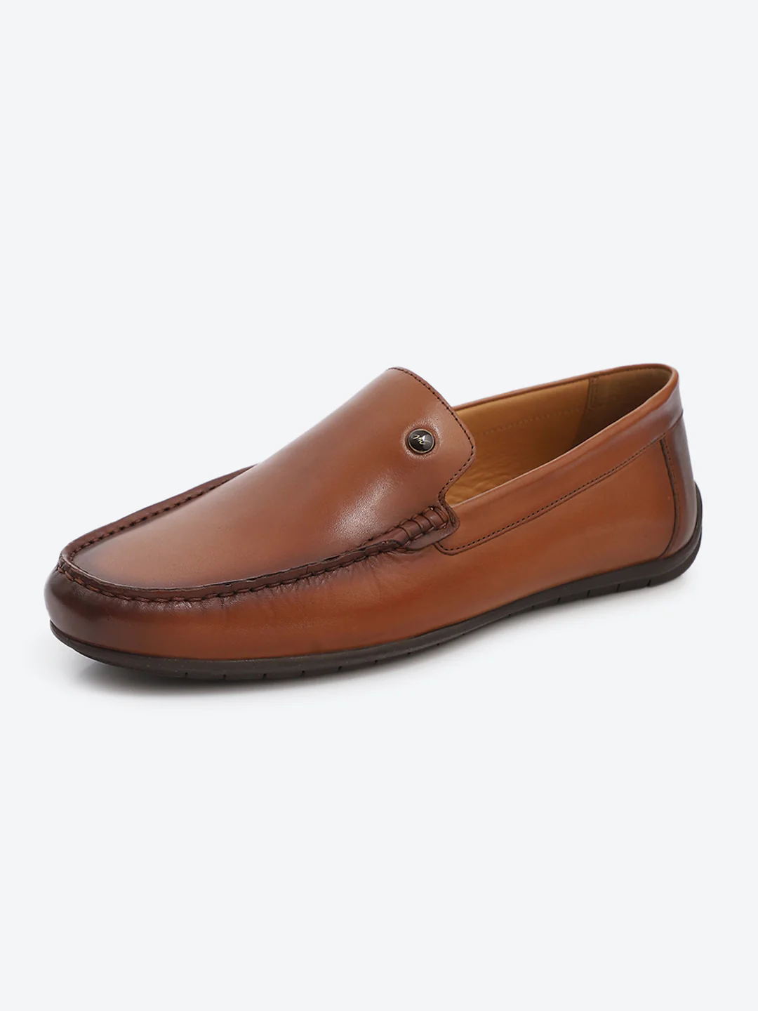 Monte Carlo Tan Casual Slip on Leather Loafers for Men - Image 3