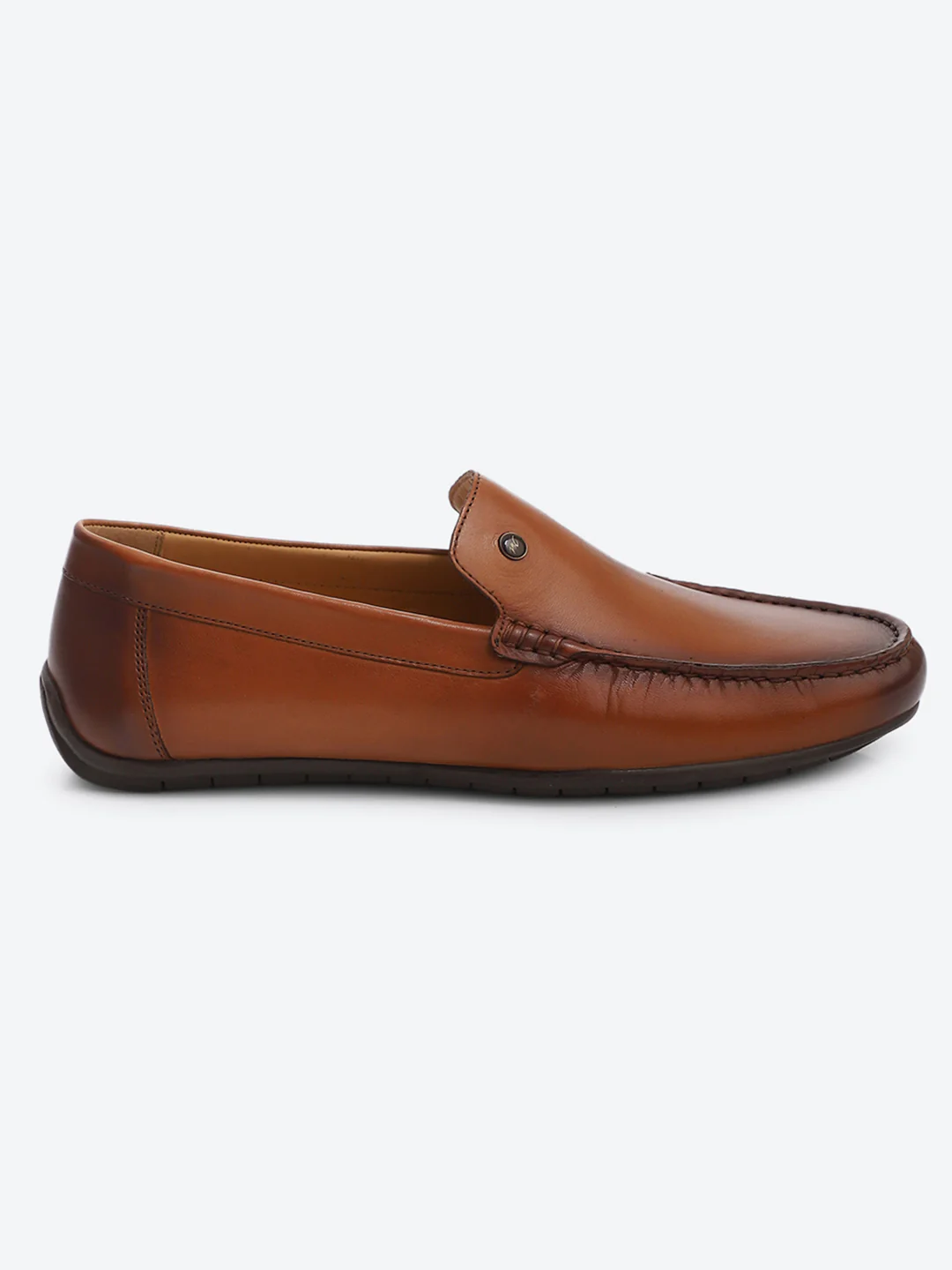 Monte Carlo Tan Casual Slip on Leather Loafers for Men - Image 5