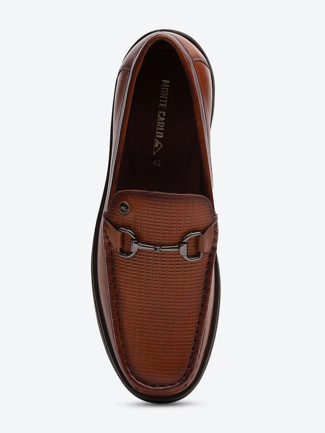 Men Tan Comfortable Slip on Leather Loafers - Image 7