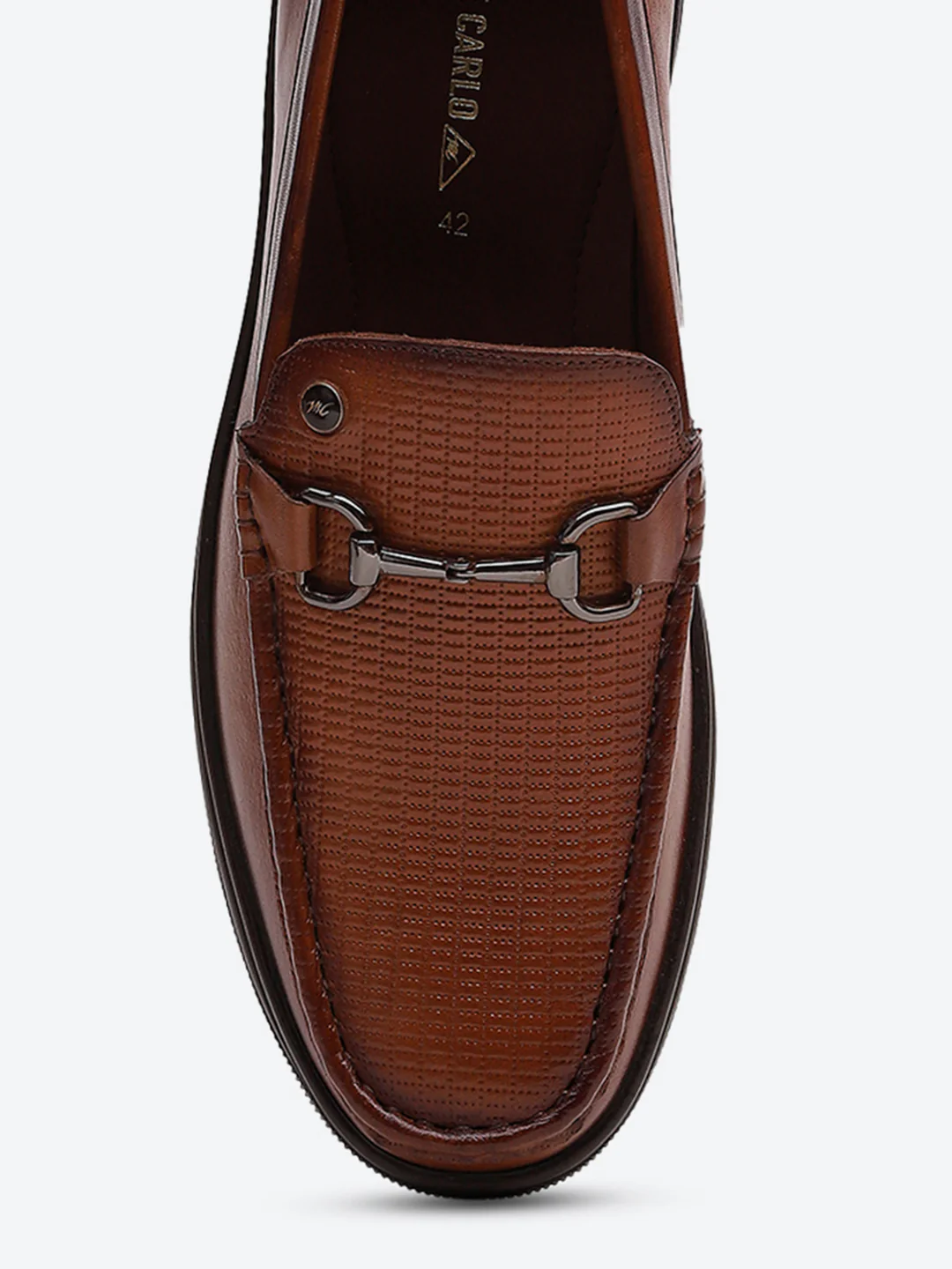 Men Tan Comfortable Slip on Leather Loafers - Image 8