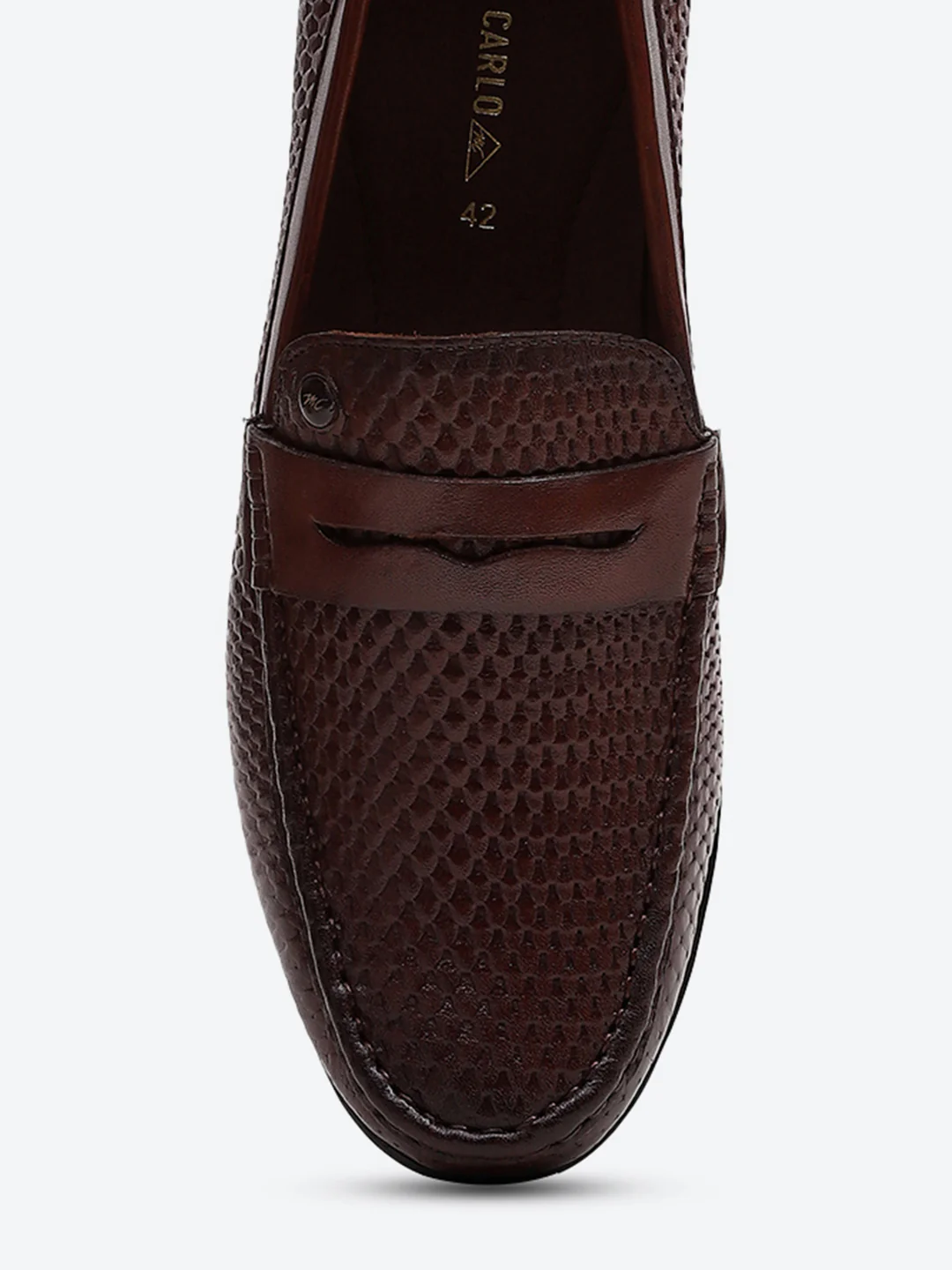 Men Tan Comfortable Slip on Leather Loafers - Image 7