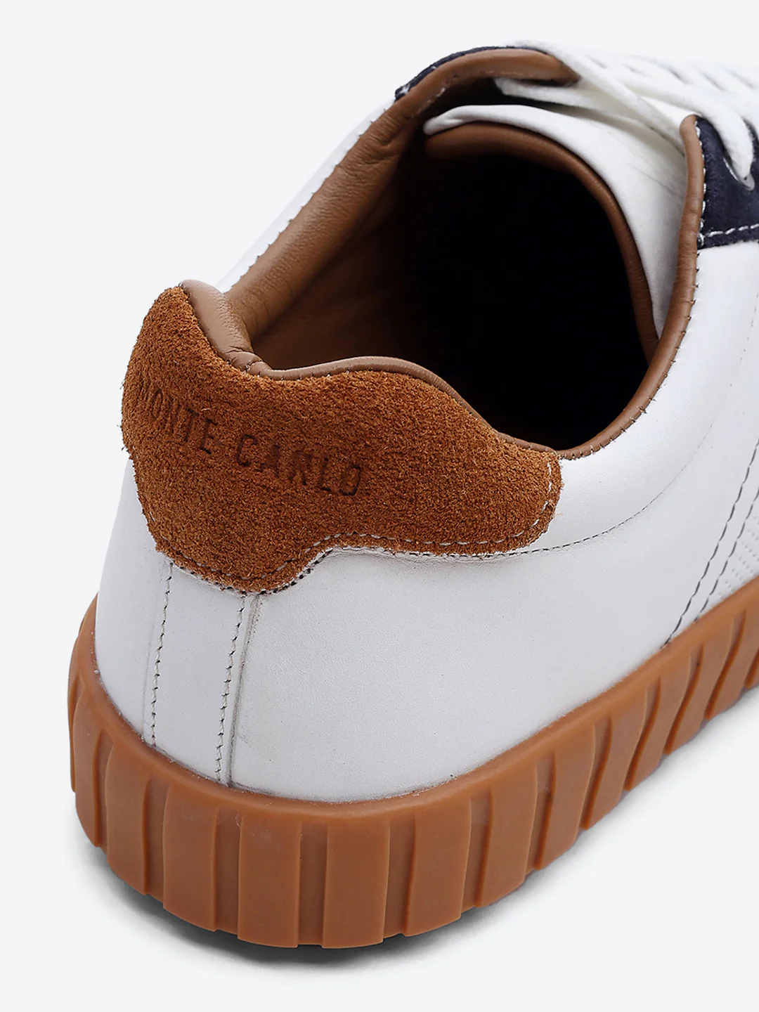 Men White Lace Up Genuine Leather Sneaker - Image 9