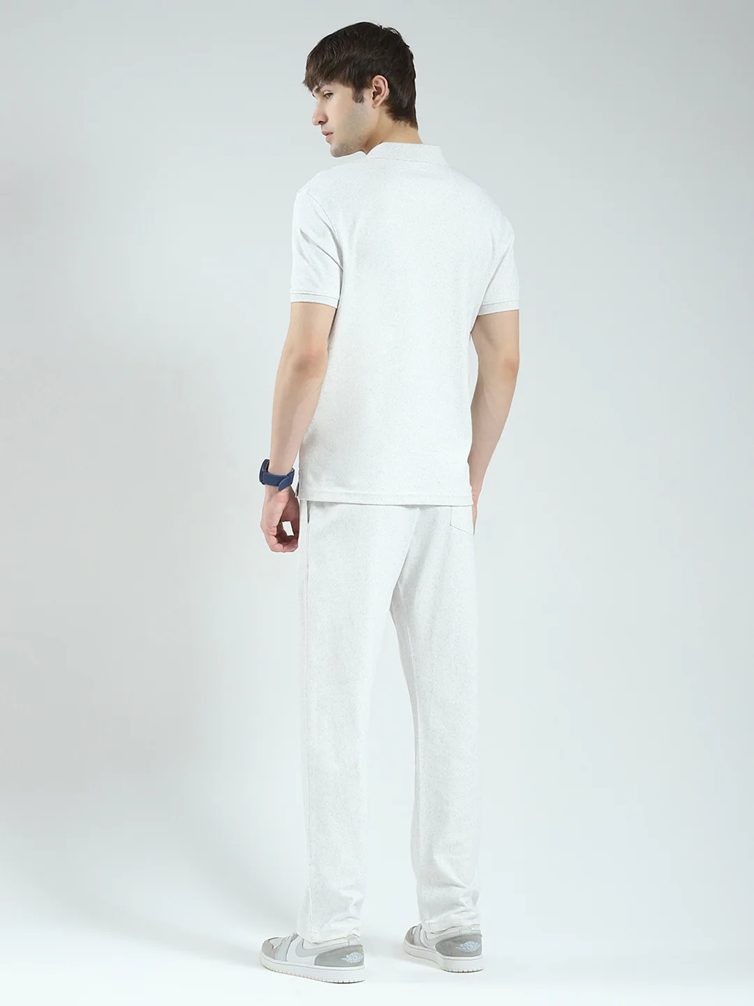 Men White Printed Collar Half Sleeve 3 Pc Combo Set - Image 6