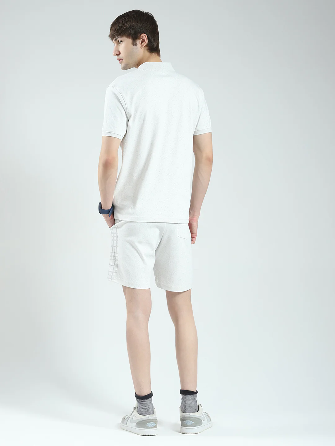Men White Printed Collar Half Sleeve 3 Pc Combo Set - Image 8