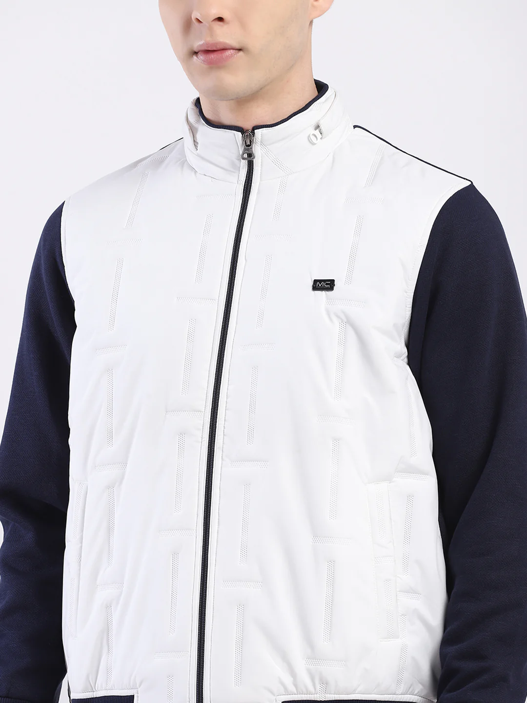 Men White Solid Hooded Full Sleeve Sweatshirt - Image 8