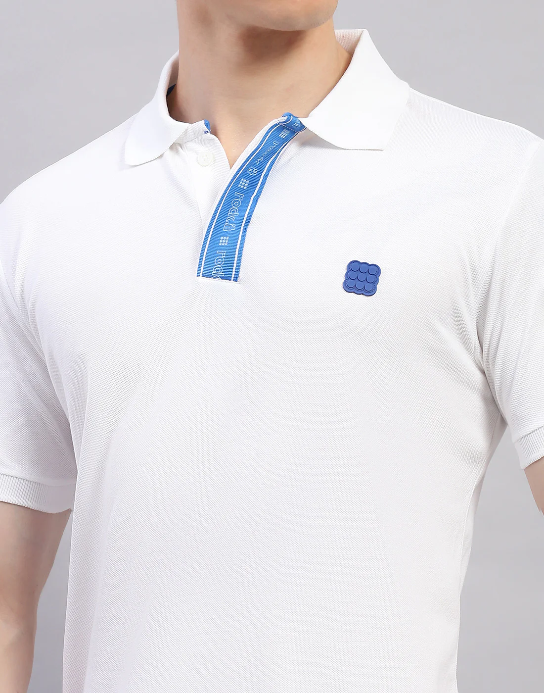 Rock.it Men White Solid Polo Collar Half Sleeve T-Shirt - Image 7