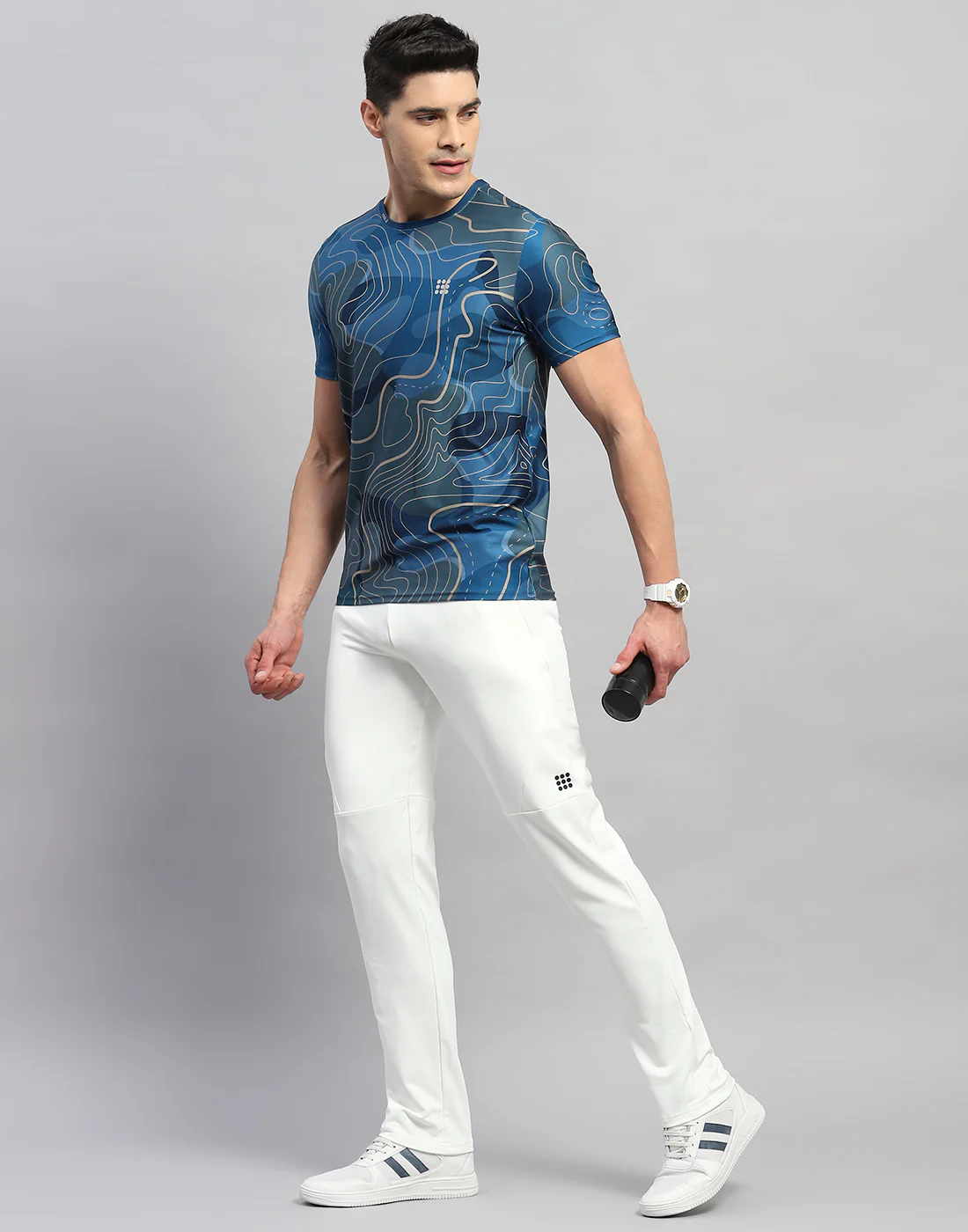 Rock.it Men White Solid Regular Fit Lower - Image 2