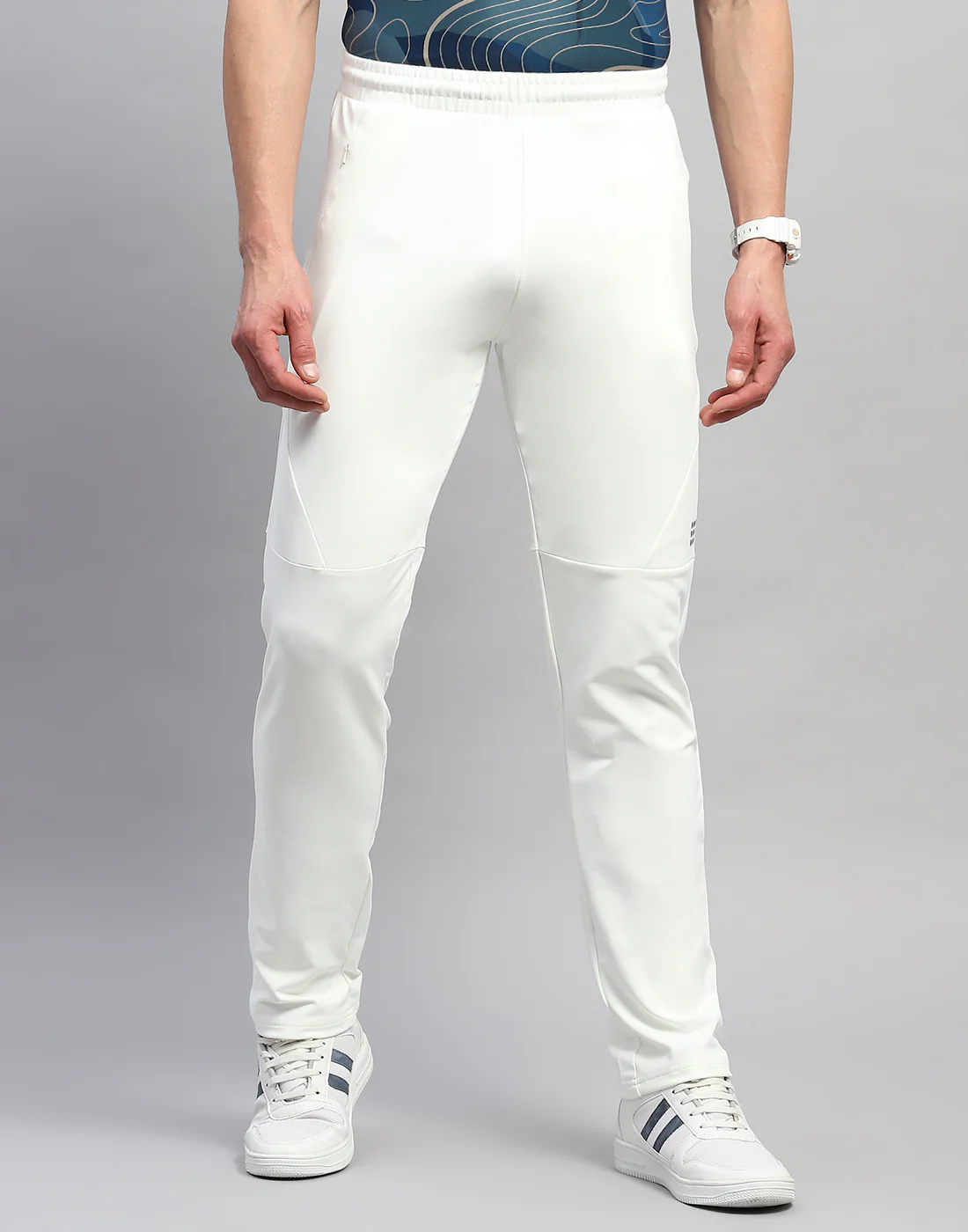 Rock.it Men White Solid Regular Fit Lower - Image 3