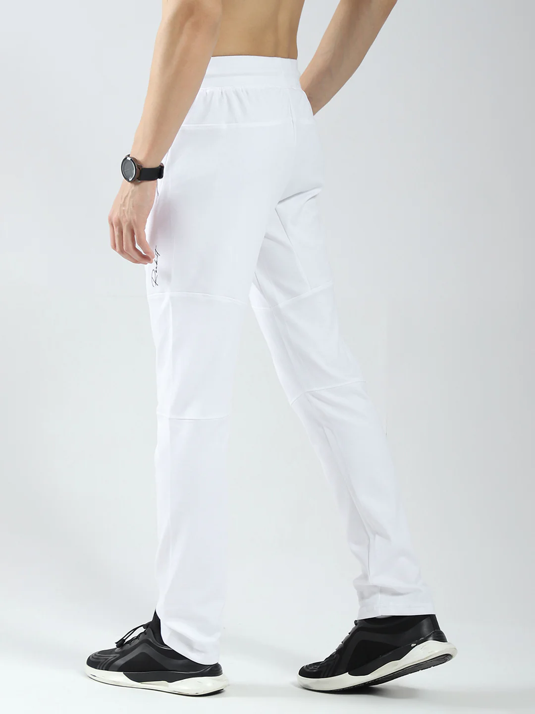 Rock.it Men White Solid Regular Fit Lower - Image 5