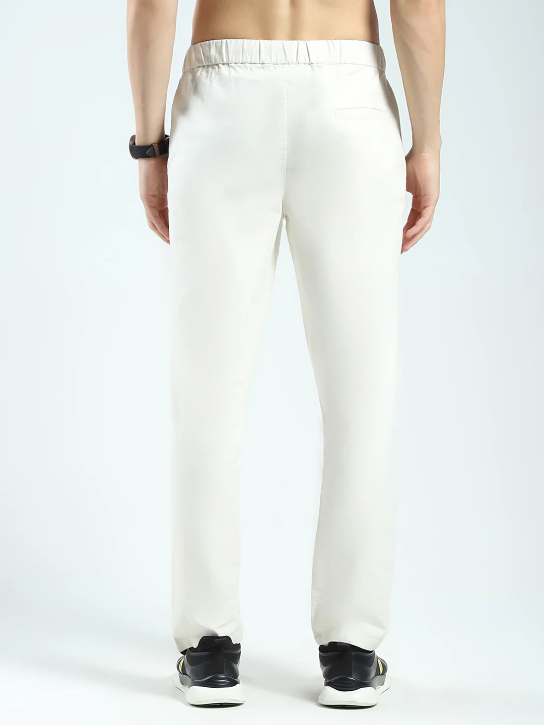 Rock.it Men White Solid Regular Fit Lower - Image 5