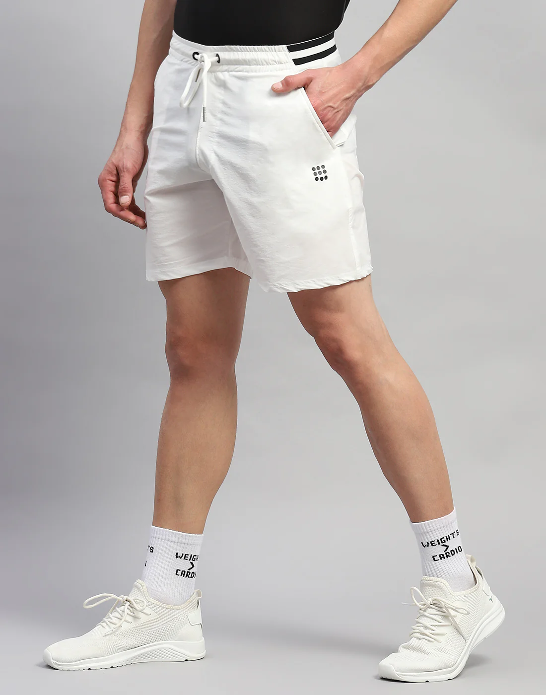 Rock.it Men White Solid Regular Fit Short - Image 4