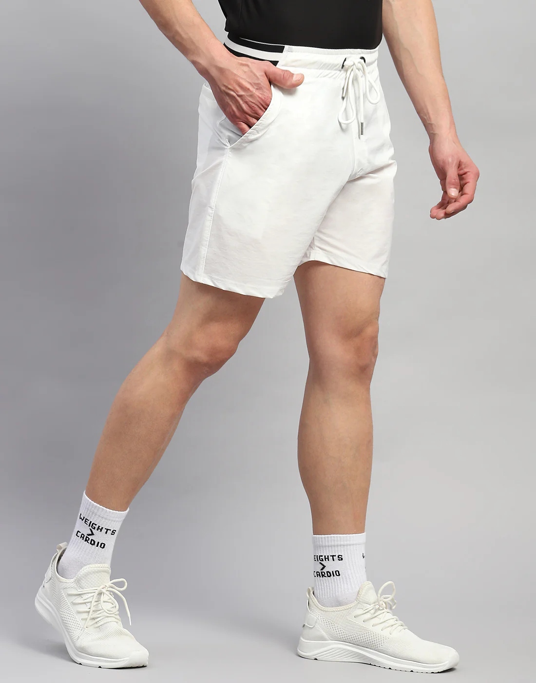 Rock.it Men White Solid Regular Fit Short - Image 5