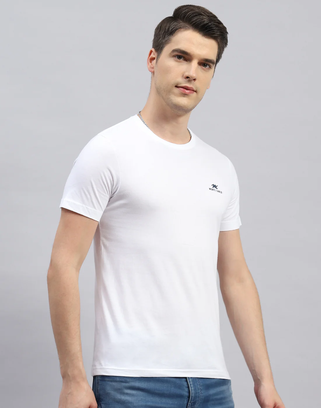 Men White Solid Round Neck Half Sleeve T-Shirt (Pack of 3) - Image 11