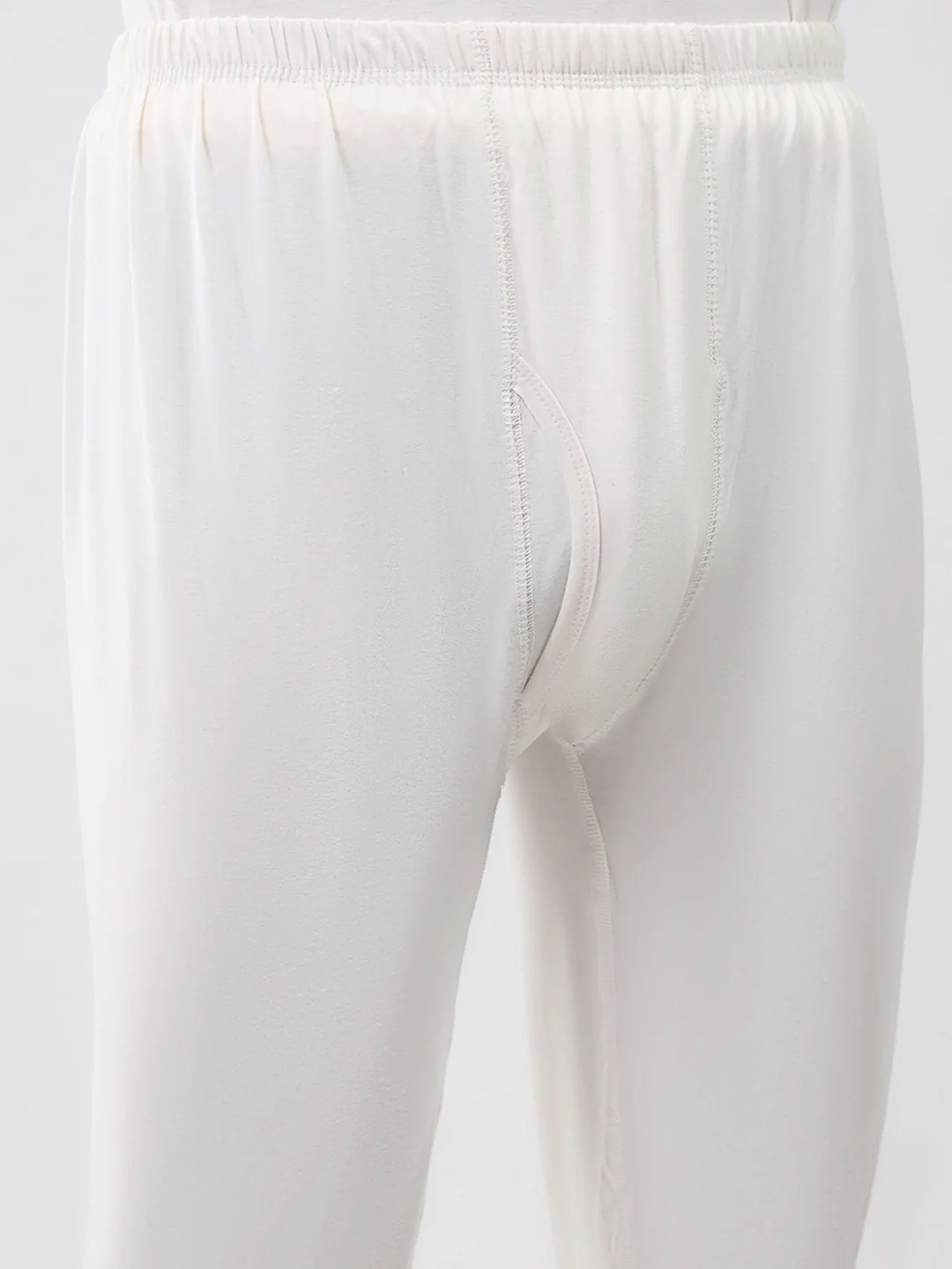 Men White Solid Thermal Lower - Image 6