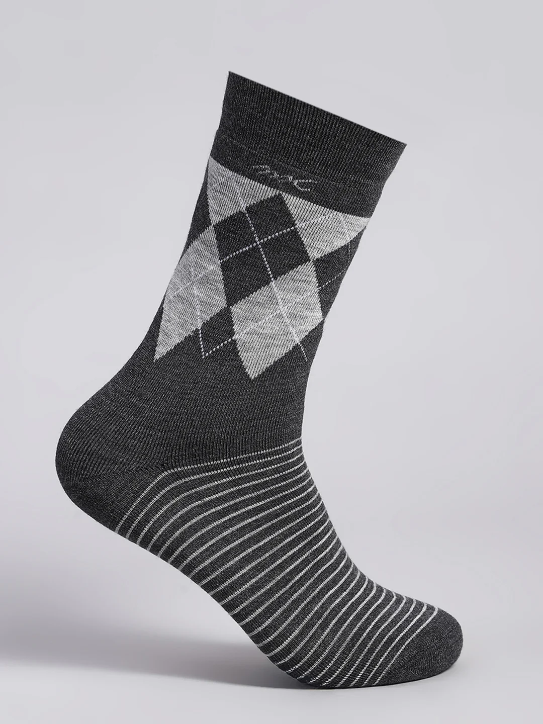 Men Wool blend Check Calf Length Socks (Pack of 2) - Image 8