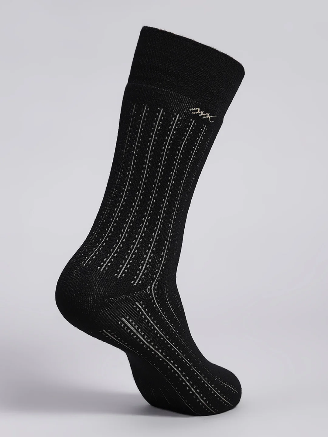 Men Wool blend Self Design Calf Length Socks (Pack of 2) - Image 9
