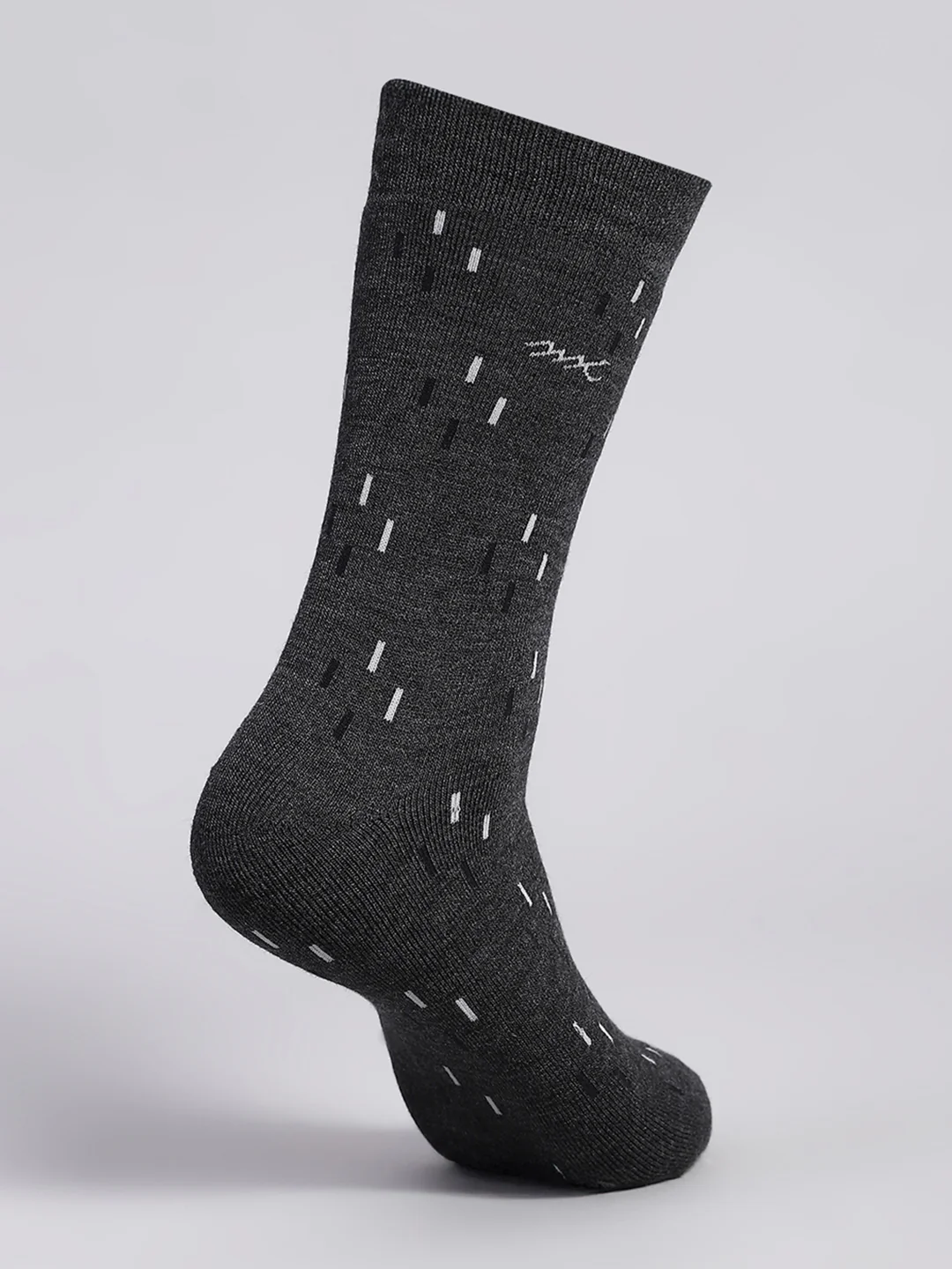 Men Wool blend Self Design Calf Length Socks (Pack of 2) - Image 5