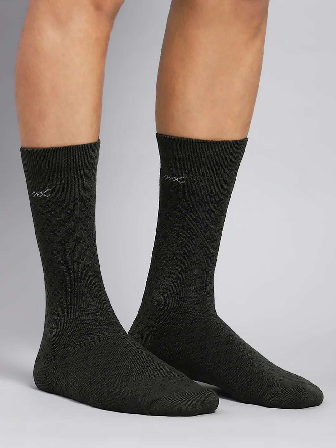 Men Wool blend Self Design Calf Length Socks (Pack of 2) - Image 7