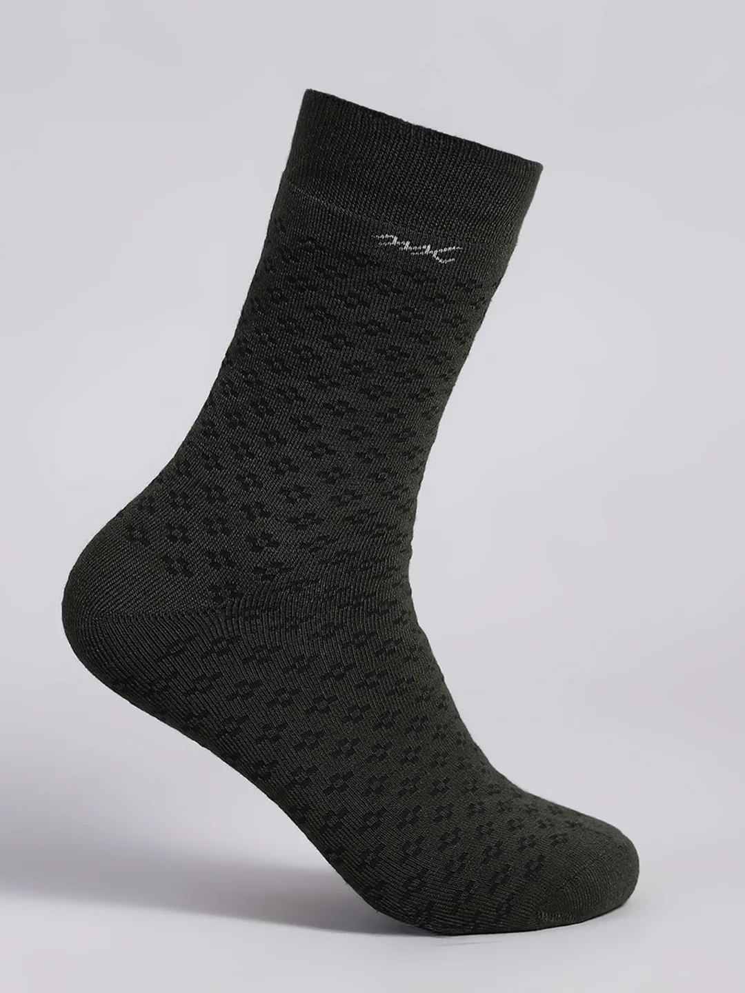 Men Wool blend Self Design Calf Length Socks (Pack of 2) - Image 8