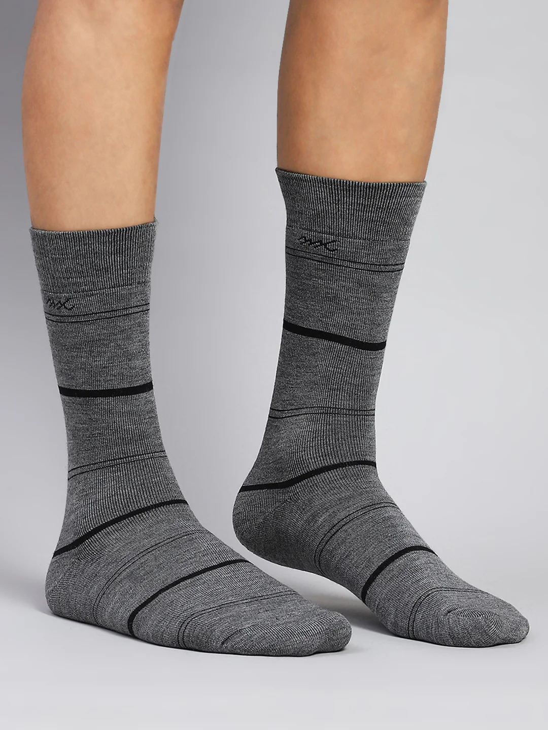 Men Wool blend Self Design Calf Length Socks (Pack of 2) - Image 3