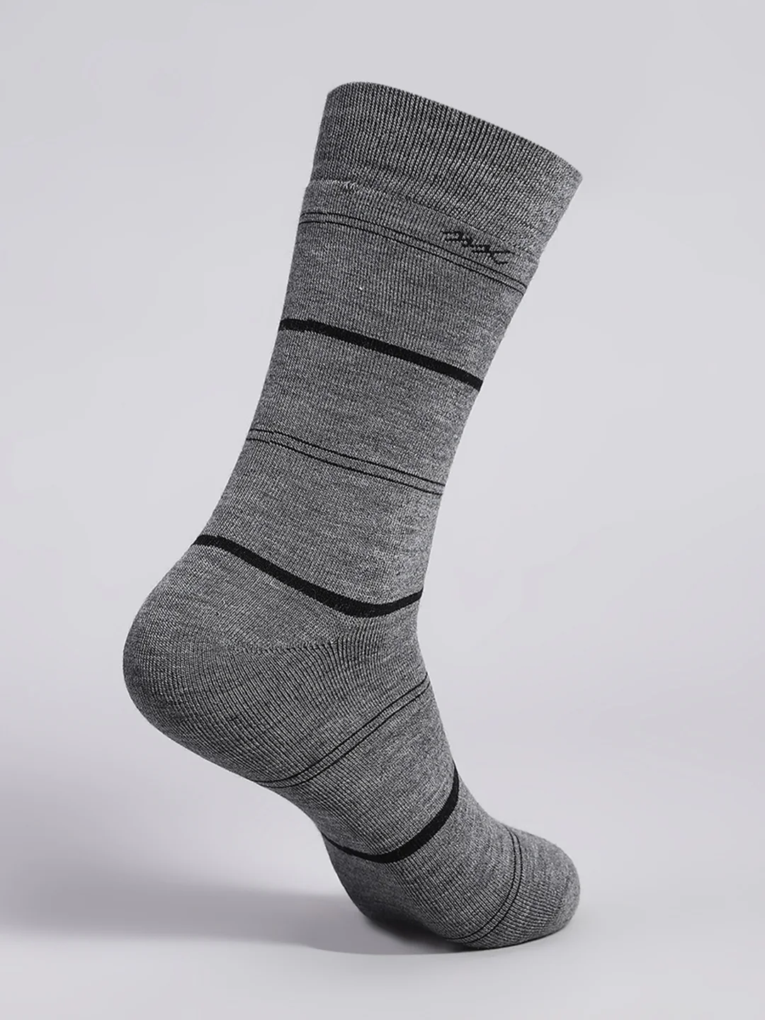 Men Wool blend Self Design Calf Length Socks (Pack of 2) - Image 5