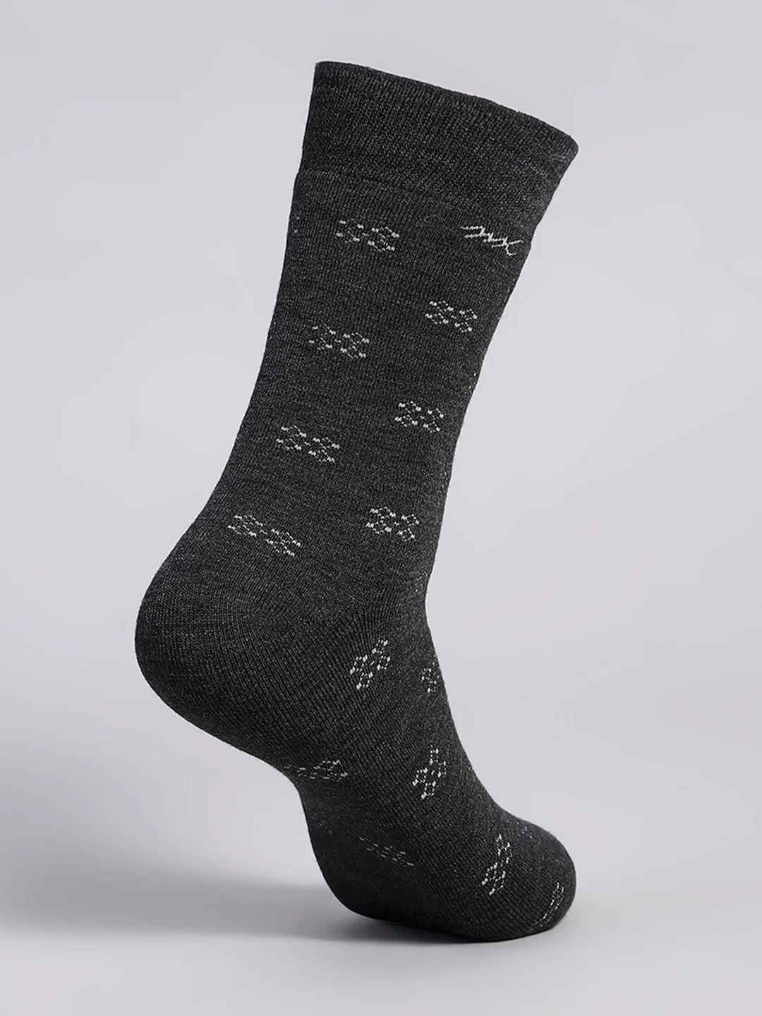 Men Wool blend Self Design Calf Length Socks (Pack of 2) - Image 9