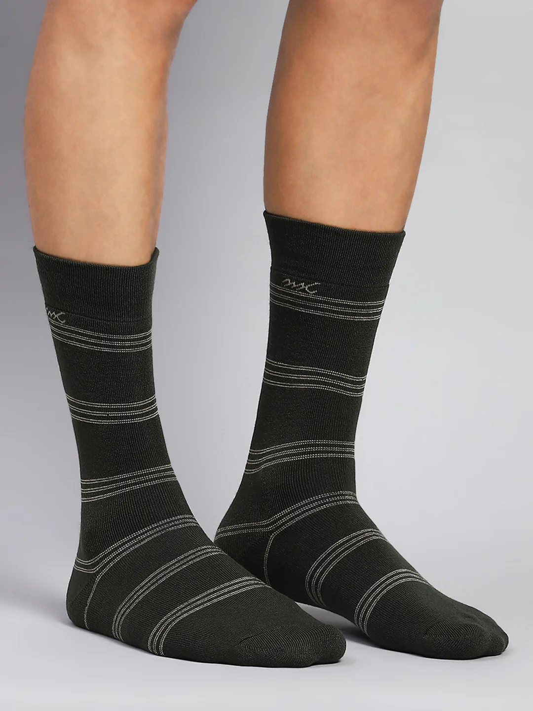 Men Wool blend Stripe Calf Length Socks (Pack of 2) - Image 3