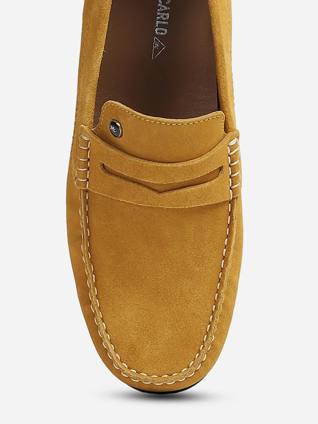 Men Yellow Slip-On Genuine Leather Loafer - Image 10